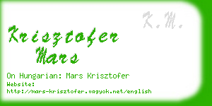 krisztofer mars business card